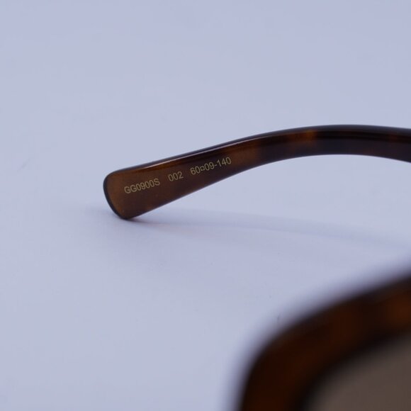 Gucci GG0900S 002 Sunglasses Havana Aviator Frame, Brown Lenses main image 9